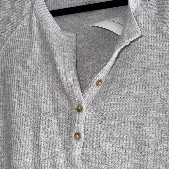 NWT American Eagle Cozy & Super Soft Gray Long Sleeve Women's Top - Picture 5 of 8